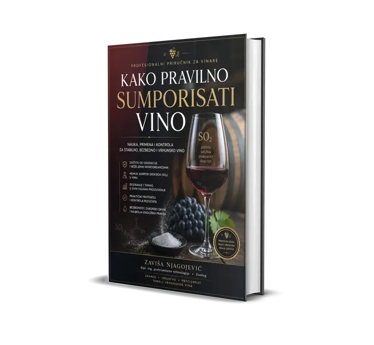 Korica e-knjige „Kako pravilno sumporisati vino“